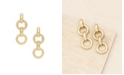 ETTIKA Gold Plated Circle Link Earrings